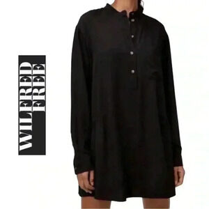 Wilfred Free Dress Mini Shirt Dress Black Aritzia Dress Size Small